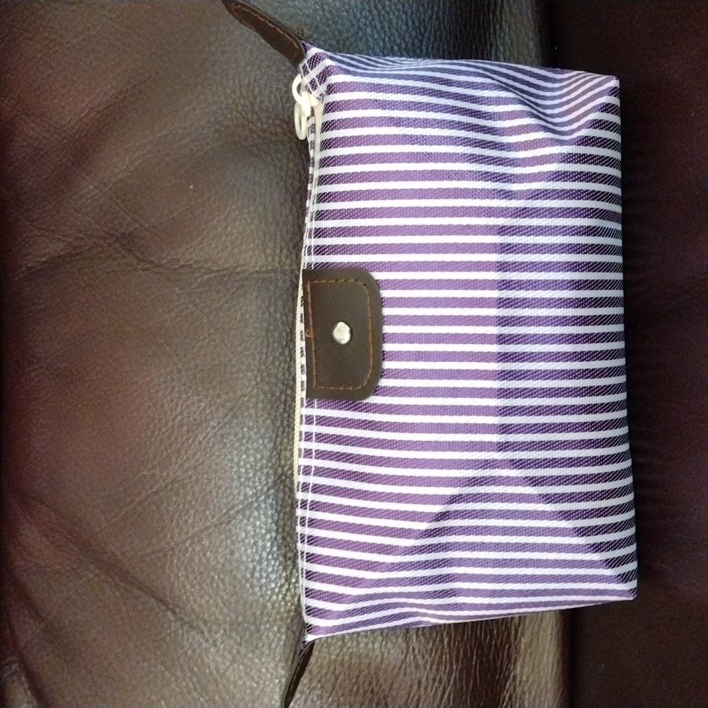 Brand New Makeup Pouch with NWT Slippers